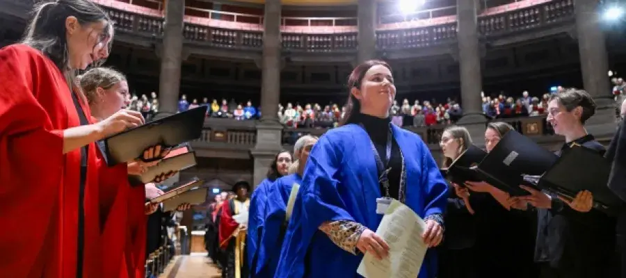 Procession being led into McEwan Hall