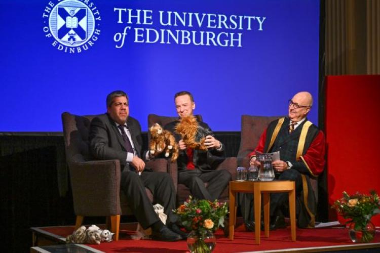 Discussion between Professors Kenneth Baillie and Sotos Tsaftaris at the Rectorial Installation of Simon Fanshaw OBE