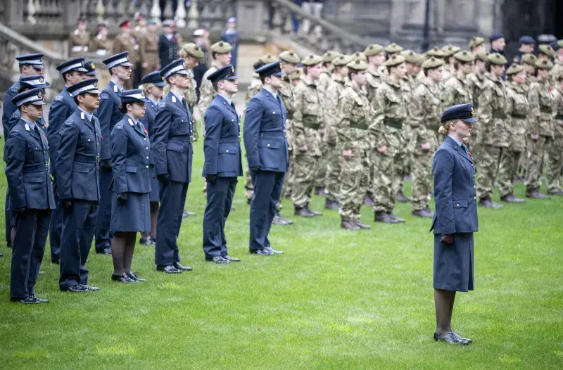Student cadets at the University's Remembrance Sunday Service