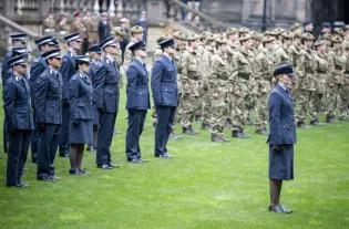 Student cadets at the University's Remembrance Sunday Service
